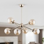 Lampa wisząca Sagito 6-punktowa w złotym kolorze, z sześcioma kulistymi kloszami. Ułożona w formie rozgałęzienia, zawieszona na cienkim drucie. Klosze mają transparentne wykończenie, które odbija światło, tworząc efektowną atmosferę.
