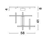 Lampa sufitowa Tumbes 1xLED 42W w kolorze czarnym. Wymiary: długość 58 cm, wysokość 41 cm, szerokość 8 cm. Prosty, nowoczesny design z płaskimi elementami, idealna do wnętrz. Montowana na suficie, z centralnym mocowaniem.