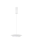 Lampa wisząca Vitichi w kolorze białym z jednym źródłem LED o mocy 21W. Posiada okrągłą, dwuwarstwową osłonę oraz cylindryczny klosz, zawieszona na cienkim przewodzie, w kształcie harmonijnym i nowoczesnym.