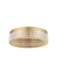 Lampa sufitowa Yotau 1xLED 46W w złotym kolorze, okrągła, z kryształowymi detalami. Zamontowana na suficie, posiada transparentną osłonę oraz złotą obręcz, zapewnia nowoczesne oświetlenie.