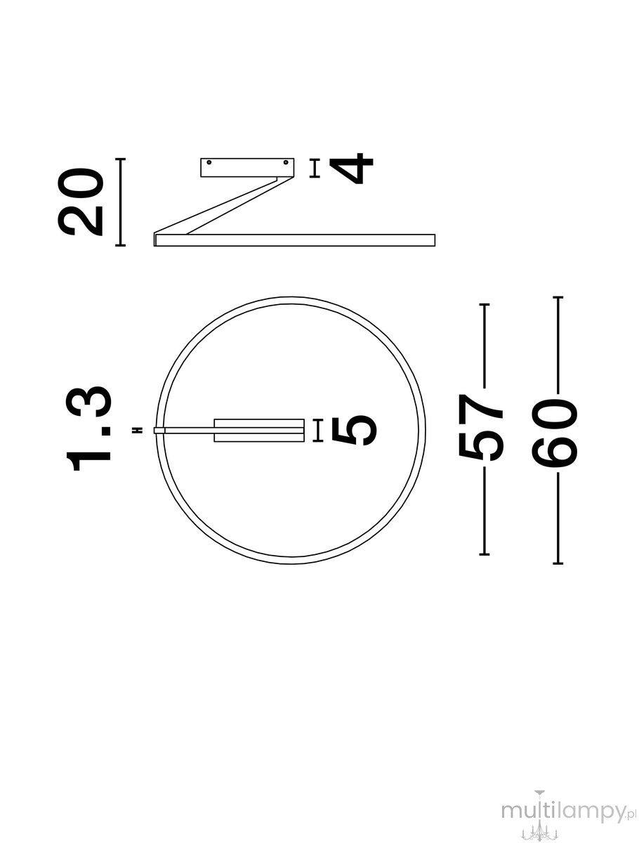 Lampa sufitowa Zudanez 1xLED 44W CCT w kolorze czarnym, o okrągłym kształcie. Wymiary: wysokość 20 cm, średnica 60 cm. Prosty design, montaż sufitowy, idealna do nowoczesnych wnętrz.