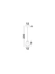 Lampa wisząca Rorizno 1xLED 8W w kolorze czarnym ze szampańskim akcentem. Kształt przypominający dzwon, z zawieszeniem o długości 200 cm. Wymiary: średnica 12 cm, wysokość 19 cm. Elegancki design, idealna do nowoczesnych wnętrz.