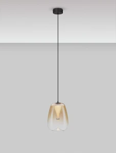 Jarevia lampa wisząca 1xLED 3W czarna bursztynowy LE45125