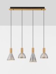 Sarduno lampa wisząca 4xLED 27W złota przydymiony szary LE45140