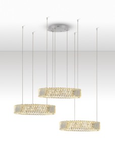 Canlira lampa wisząca 3xLED 129W nikiel LE45156