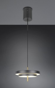 Keaton lampa wisząca 1xLED 34,5W CCT czarna złota 340219180