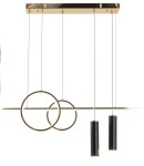 Moderno lampa wisząca 2xE14 + 3xLED złota DRS3620/2 TR BL