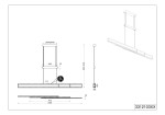 Lampa wisząca Arcola z jedną diodą LED 45W CCT w kolorze czarnym. Prosta, prostokątna konstrukcja o wymiarach 1520x40 mm, zawieszona na cienkich linkach. Widoczne elementy montażowe oraz oznaczenia techniczne.