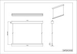 Beżowa lampa wisząca Wallace z jednym źródłem LED 29W, o prostokątnym kształcie. Wymiary: 1120 mm x 65 mm, zawieszona na cienkich linkach. Widok frontalny, pokazujący detale konstrukcji i wymiary. Idealna do nowoczesnych wnętrz.
