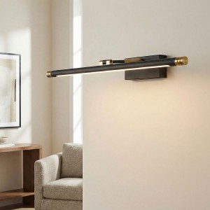 Gemino kinkiet łazienkowy obrazowy LED L56/12W czarny/złoty