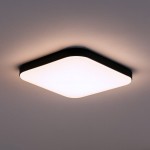 Plafon LED Nemo D33 w kolorze czarnym, o kształcie kwadratowym z zaokrąglonymi krawędziami. Posiada białą, matową osłonę, emitującą światło o temperaturze 4000K i mocy 17W. Montowany na suficie, idealny do wnętrz.