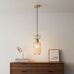 Molly lampa wisząca 1xE14 złota/bursztynowy  ML1823