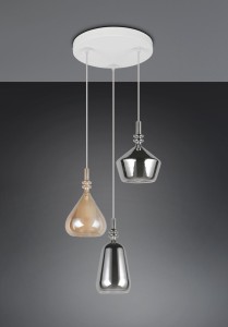 Aldea lampa wisząca 3xE14 biała multikolor 349430317