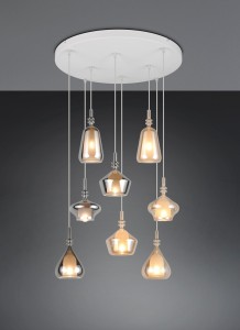 Aldea lampa wisząca 8xE14 biała multikolor 349430817