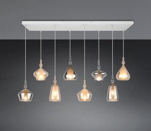 Aldea lampa wisząca 8xE14 biała multikolor 349400817