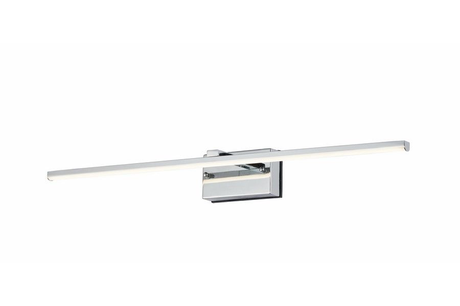 Kinkiet łazienkowy Lowell L60 LED 9W 4000K IP44 w kolorze chromu. Posiada prostokątną podstawę i długi, smukły klosz LED. Montowany na ścianie, o nowoczesnym designie, idealny do oświetlenia w łazience.
