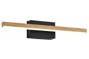 Linea kinkiet łazienkowy L40 LED 5W 4000K IP44 czarna/drewno 234001-11