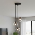 Sarpo lampa wisząca 3xE27 czarna PND-58867-3S-BK