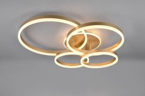 Drake lampa sufitowa z pilotem 5xLED/50W CCT złota 632210479
