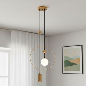 Trosti lampa wisząca 2-punktowa mosiądz PND-428892-BRO