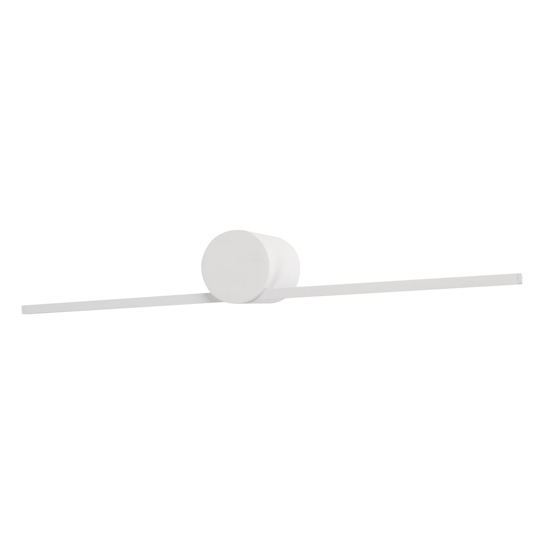 Kinkiet Artist L40,5 LED w kolorze białym, o wymiarach L40,5 cm, z okrągłą podstawą i prostokątnym ramieniem. Źródło światła LED 6W, temperatura barwowa 4000K, stopień ochrony IP44, montowany na ścianie.