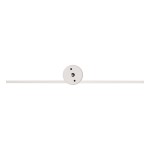 Kinkiet Artist L40,5 LED w kolorze białym, długość 40,5 cm, moc 6W, temperatura barwowa 4000K, stopień ochrony IP44. Prosty design z okrągłym mocowaniem i cienkim ramieniem. Ujęcie frontalne na jednolitym tle.