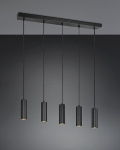 Soka lampa wisząca 5xGU10 czarna 367700532