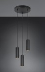 Soka lampa wisząca 3xGU10 czarna 367730332