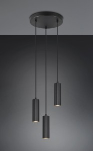 Soka lampa wisząca 3xGU10 czarna 367730332