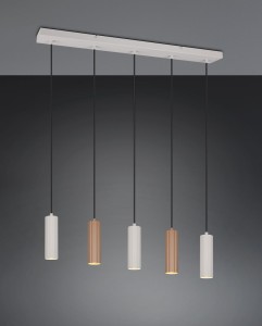Soka lampa wisząca 5xGU10 szara kawowy 367700565
