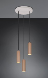 Soka lampa wisząca 3xGU10 szara kawowy 367730365