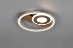 Lampa sufitowa Horus 3xLED 22W w odcieniu kawowym. Posiada nowoczesny design z okrągłymi elementami oraz centralnym źródłem światła. Ujęcie z góry, na jednolitym tle, ukazujące kształt i detale lampy.
