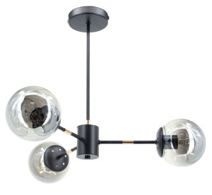 Gaja lampa wisząca 3xE27 czarna/złota 8044/3A BL TR