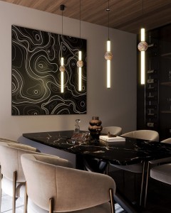 Verdes lampa wisząca 1xLED 10W czarna P0612