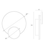 Kinkiet Travertino 1xLED 10W w kształcie okrągłym, wykonany z naturalnego kamienia, o średnicy 18 cm i grubości 5,5 cm. Z tyłu znajduje się mocowanie. Wymiary całkowite: 20,5 cm wysokości. Idealny do nowoczesnych wnętrz.