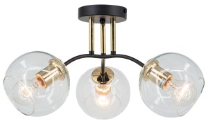 Elba lampa sufitowa 3xE27 czarna/złota 8084/3 BL TR