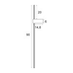 Kinkiet Spirit 1xLED 12W w kolorze złotym, o wymiarach 90 cm wysokości i 6 cm szerokości. Prosty, minimalistyczny design z wąskim, prostokątnym źródłem światła, montowany na ścianie, idealny do nowoczesnych wnętrz.