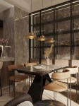 Signature lampa wisząca 1xLED 8W mosiądz P0603