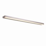 Kinkiet Trio Arc 1xLED 10W IP44 4000K w kolorze chromu, w formie prostokątnej listwy. Zainstalowane źródło światła LED o neutralnej barwie, umieszczone na górnej krawędzi. Produkt montowany na ścianie, idealny do nowoczesnych wnętrz.