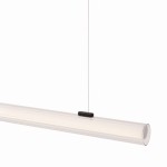 Lampa wisząca Fayette z jednym źródłem LED 20W w wykończeniu czarnym, o prostokątnym kształcie. Wykonana z przezroczystego materiału, zawieszona na cienkim przewodzie, idealna do nowoczesnych wnętrz. Stopień ochrony IP44.