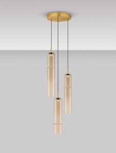 Sartano lampa wisząca 3xLED 9W złota LE45167