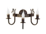 Korona kinkiet świecznikowy 3xE14 brązowy patynowany 226