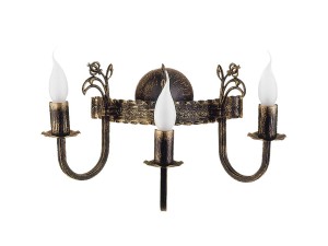 Korona kinkiet świecznikowy 3xE14 brązowy patynowany 226