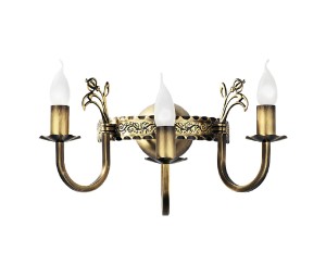 Korona kinkiet świecznikowy 3xE14 mosiądz patynowany 281