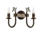 Korona kinkiet świecznikowy 2xE14 brązowy patynowany 320
