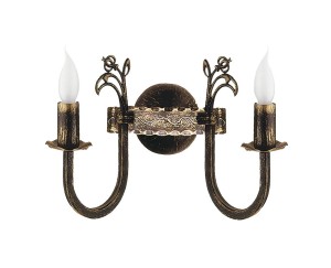 Korona kinkiet świecznikowy 2xE14 brązowy patynowany 320