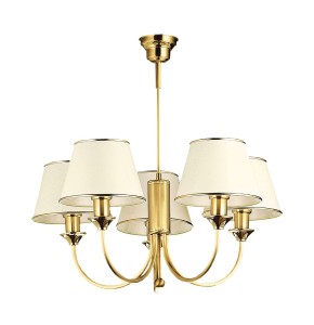 Classic żyrandol 5xE27 mosiądz satynowany 286