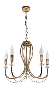 Melody żyrandol świecznikowy 5xE14 patyna 1611