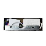 Wnętrze oprawy Klimt kinkiet L60 LED 12W CCT IP44 chrom, z widocznym zasilaczem LED, przewodami oraz metalowym mocowaniem. Kąt widzenia z góry, na ciemnym tle, ukazującym szczegóły wewnętrzne konstrukcji.