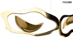 Lampa wisząca LED Chain 210 o mocy 54W, w kolorze złotym. Charakteryzuje się nowoczesnym, organicznym kształtem z półkolistymi elementami. Ujęcie z przodu, na białym tle.